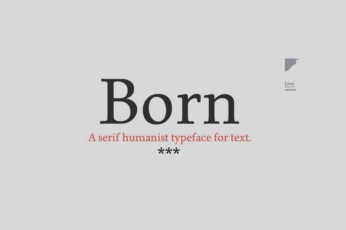เกิดแบบอักษร Serif Humanist