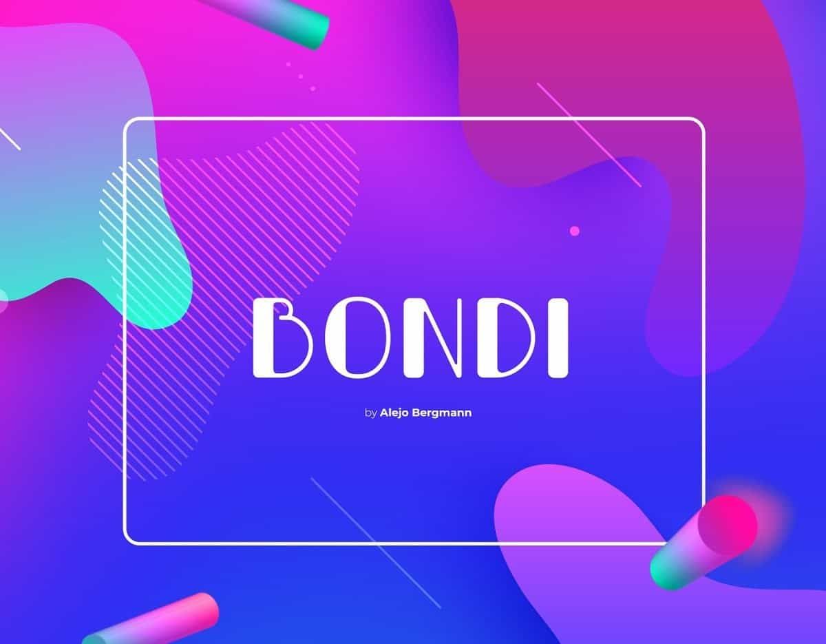 แบบอักษร Bondi ฟรี