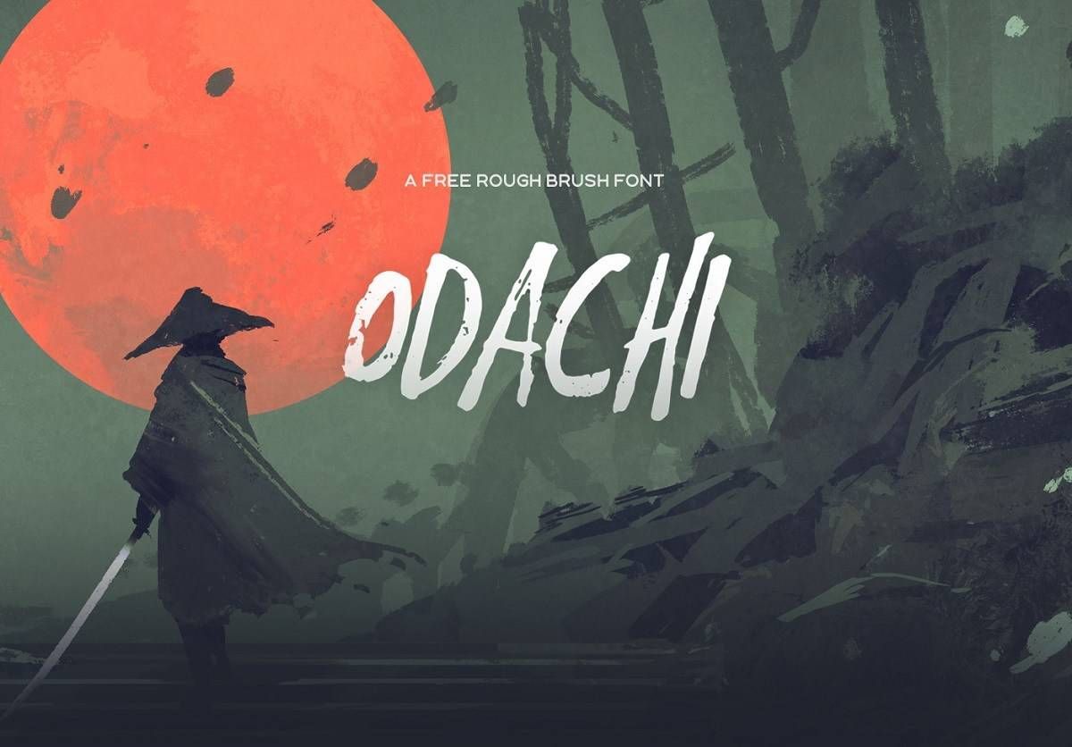 แบบอักษรแปรง Odachi