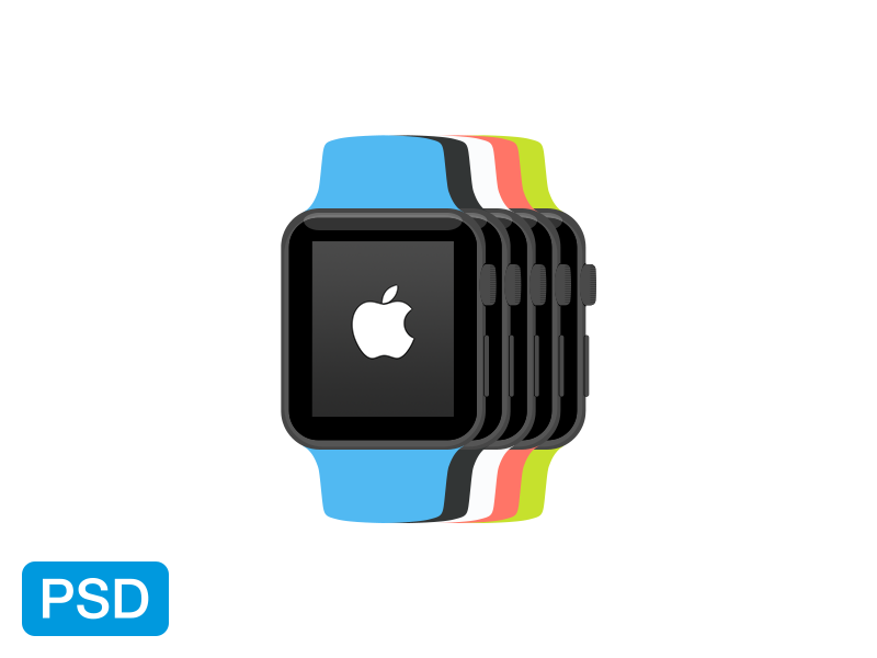 Apple Watch Flat Mockup av Yigit Pinarbasi