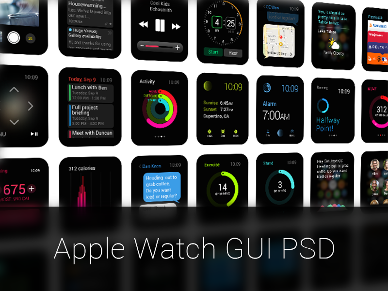 Apple Watch GUI PSD av impekable