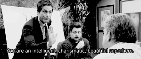 Bilden kan innehålla Human Person Crowd Nick Offerman och artist