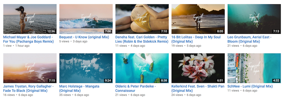 Tropical Tape Youtube Channel-videor