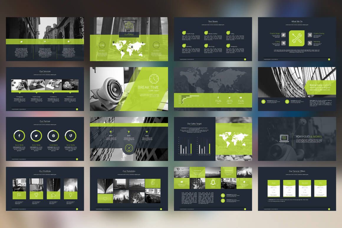 Laukpauk PowerPoint-mall