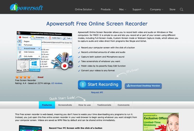Apowersoft skärminspelare