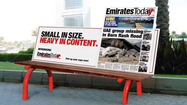 Emirates Today: tamaño pequeño, contenido pesado