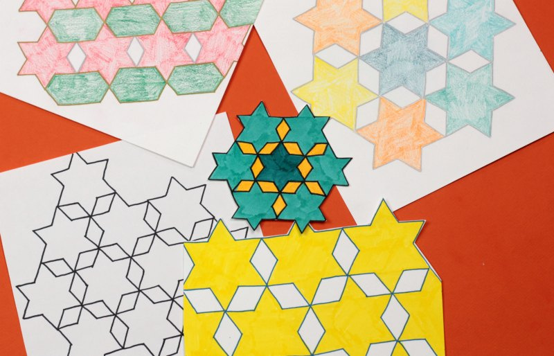   Proyecto de arte matemático estrella completado.