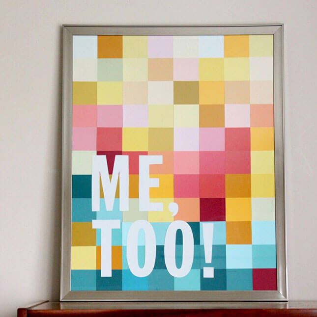 Arte de pared con chip de pintura de A Beautiful Mess