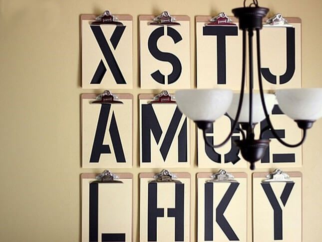 Arte de pared con portapapeles de Madigan Made