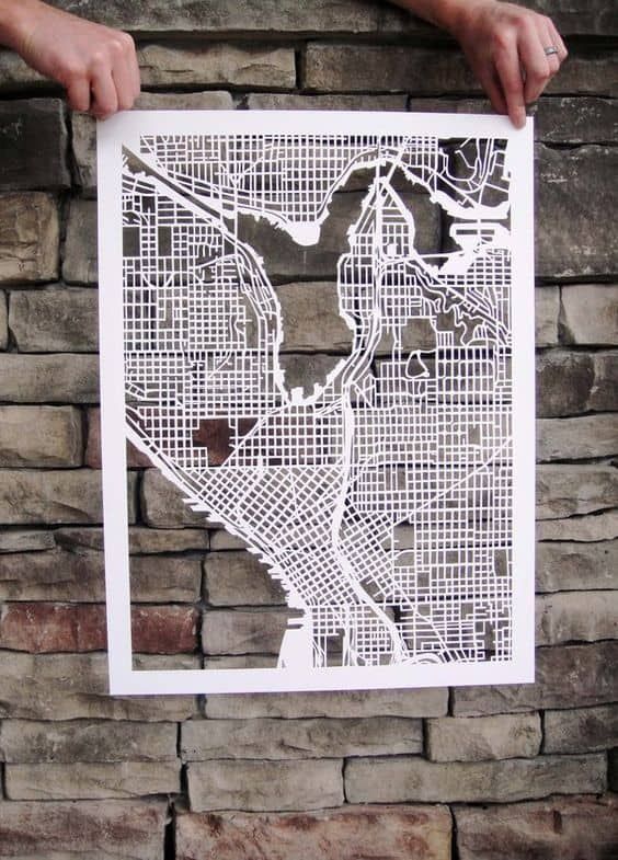 Inspiración de arte de corte de papel