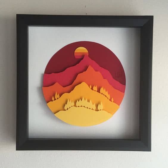 Inspiración de arte de corte de papel