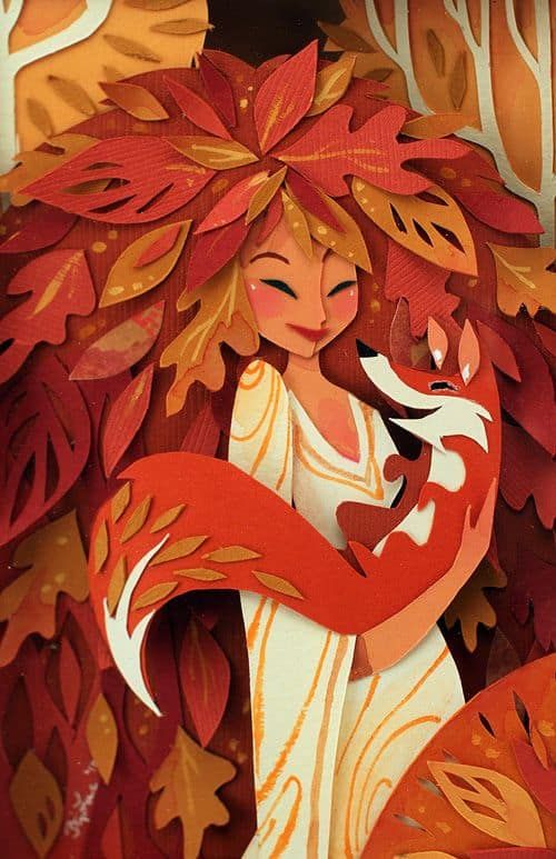 Inspiración de arte de corte de papel