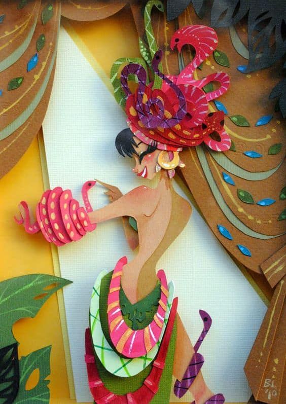 Inspiración de arte de corte de papel