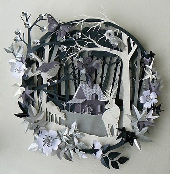 Inspiración de arte de corte de papel
