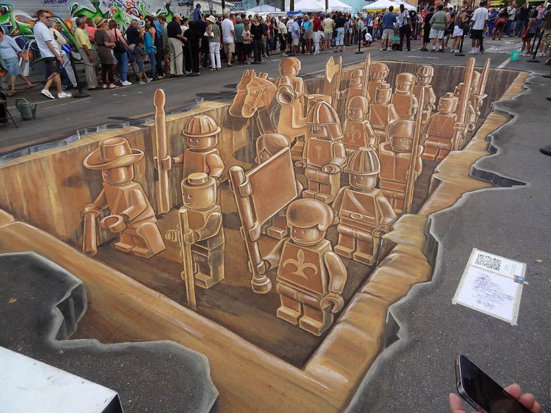 3D Тротуар: Лего Терракотовые Воины