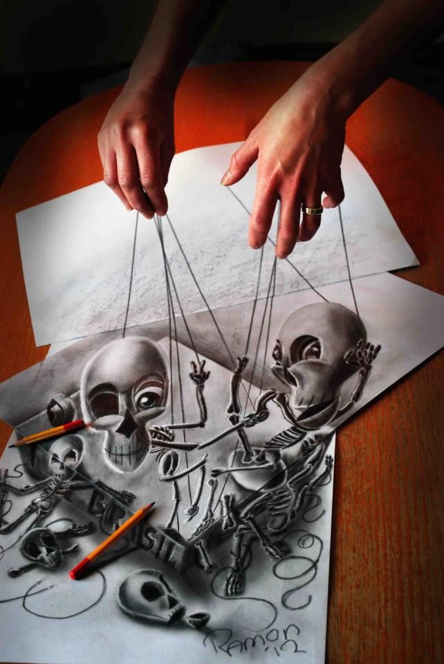 Dibujos a lápiz 3D de Ramon Bruin