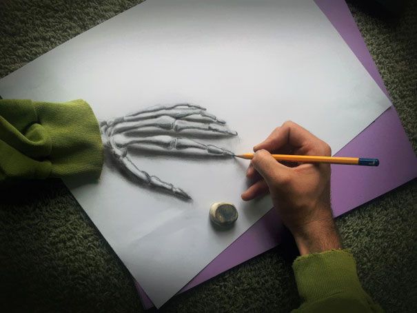 Dibujos a lápiz 3D de Ramon Bruin