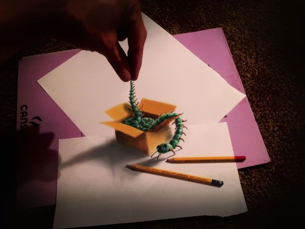 Dibujos a lápiz 3D de Ramon Bruin