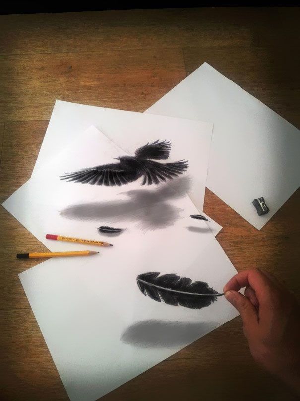 Dibujos a lápiz 3D de Ramon Bruin