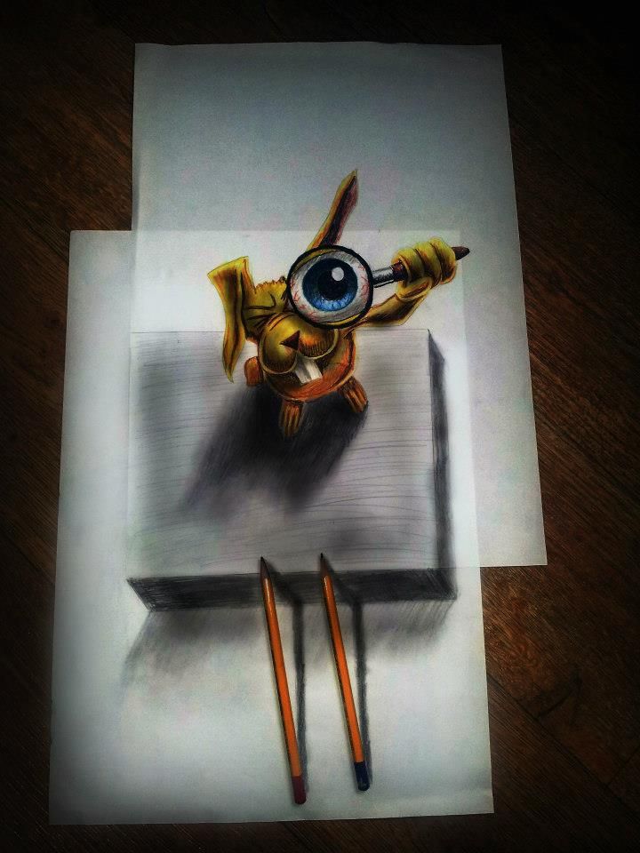 Dibujos a lápiz 3D de Ramon Bruin