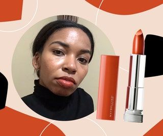 Kuva saattaa sisältää Cosmetics Lipstick Human Person and Face