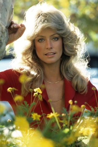 La imagen puede contener Farrah Fawcett Persona humana Planta Flor Flor Mujer Mujer Adolescente Rubia Niño y niño