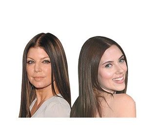 Slika lahko vsebuje lasulja Fergie Hair Human Person in Scarlett Johansson