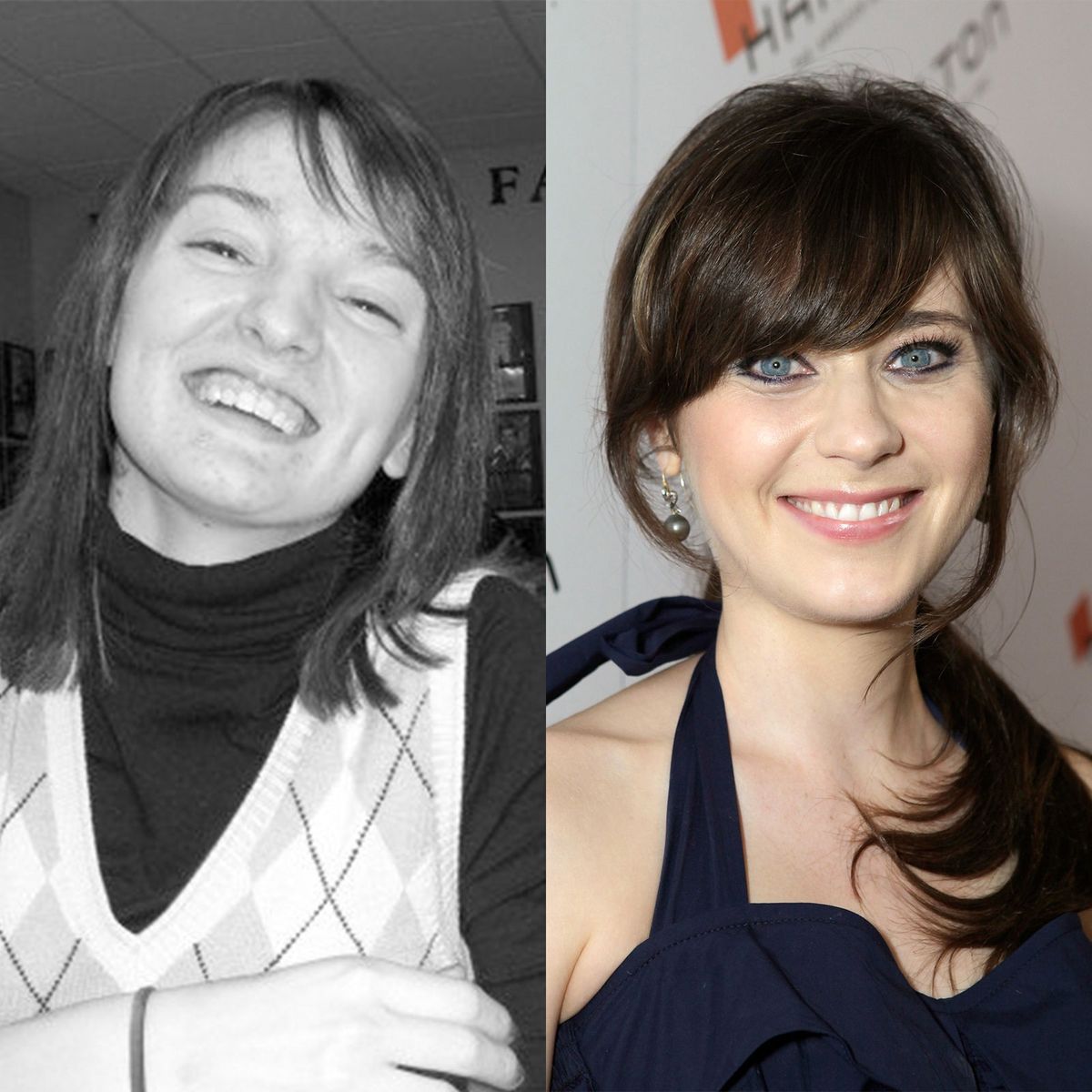 La imagen puede contener Zooey Deschanel Face Human Person and Smile