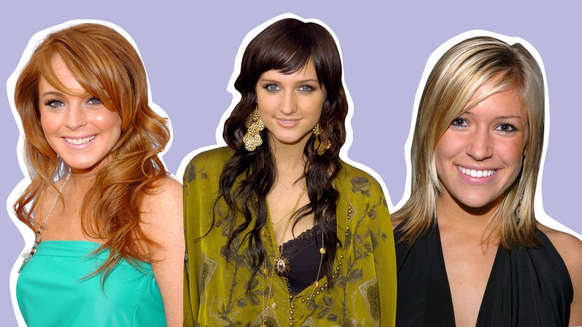 Actrices con flequillo lateral Lindsay Lohan Ashlee Simpson Kristin Cavallari