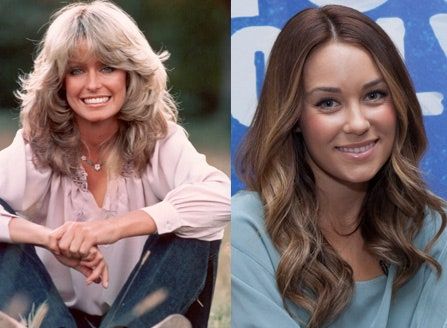 La imagen puede contener Farrah Fawcett Lauren Conrad Face Human Person Mujer y mujer