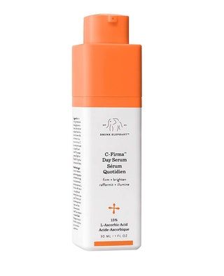 orange-weiße Flasche Serum