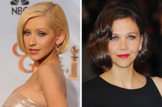 Nuotraukoje gali būti Maggie Gyllenhaal žmogaus veido plaukai ir Christina Aguilera