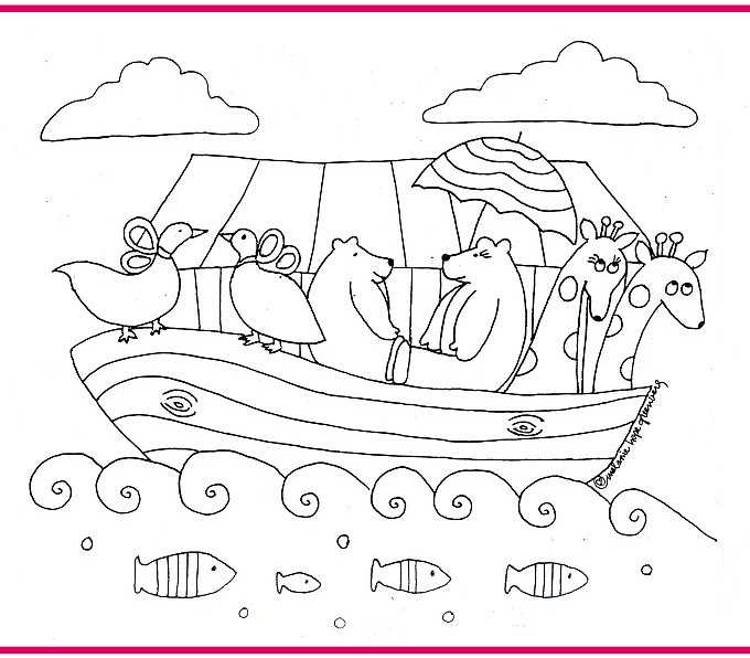 Бланк Ной's Ark coloring page