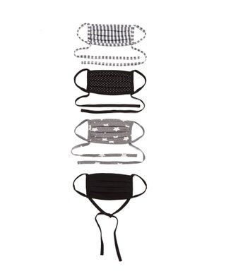 4Pack Vuxen plisserade stickade ansiktsmasker