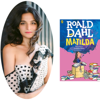 Jenny Slate und Buchumschlag für Matilda