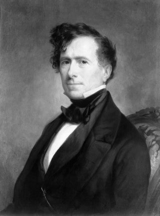 La imagen puede contener Franklin Pierce Persona humana Arte Pintura Ropa e indumentaria