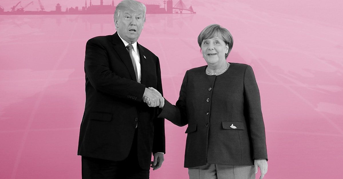 Nuotraukoje gali būti kaklaraištis Priedai Priedai Žmogaus drabužiai Kostiumas Paltas Overcoat Apparel ir Angela Merkel