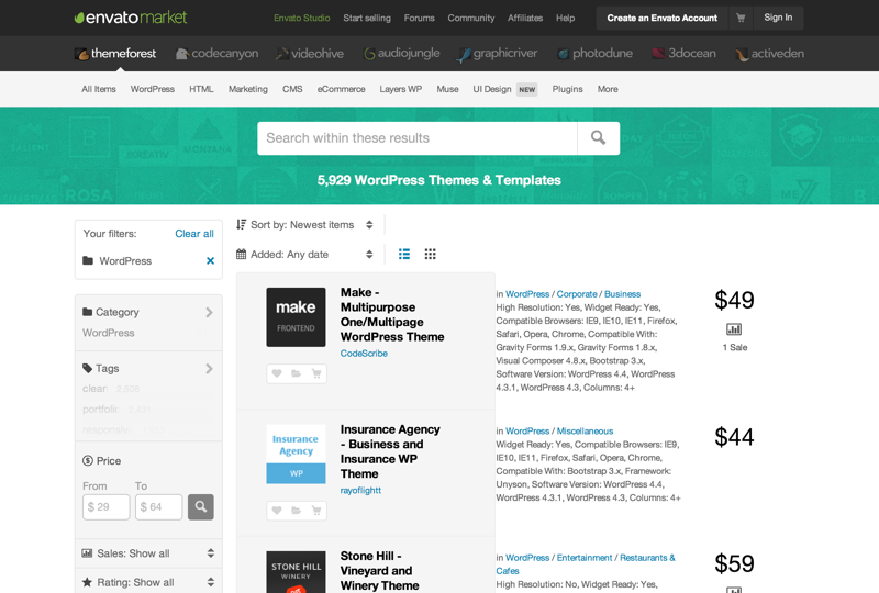 Temas y plantillas de WordPress premium | ThemeForest