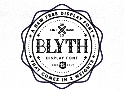 แบบอักษร Blyth ฟรีโดย Nick Slater