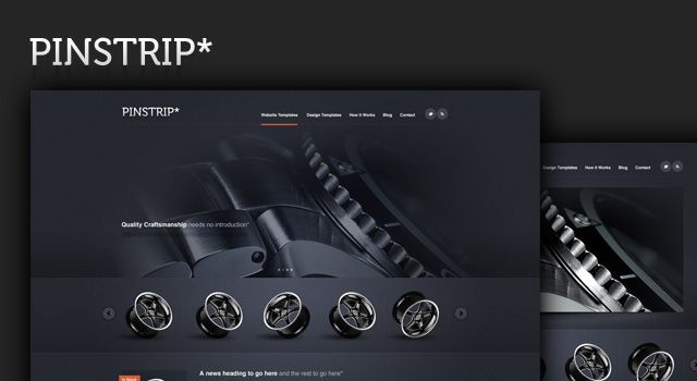 Pinstrip: un sitio web gratuito modelo PSD