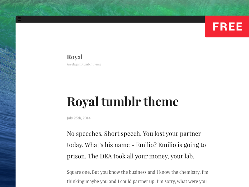 Tema real de tumblr por Pawel Kadysz