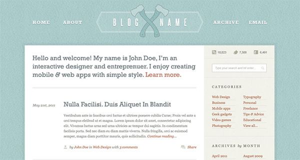 Woodsman Blog Layout