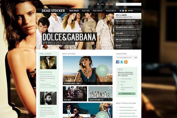 Dead Stocker - Gratis mote PSD-nettstedsmal