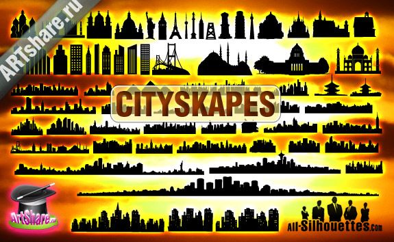 78 paisajes urbanos vectoriales
