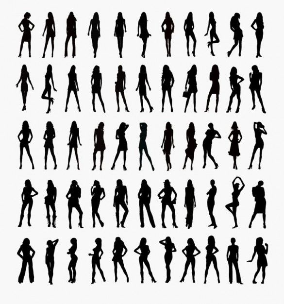 50 siluetas humanas