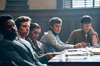 PREISKANJE CHICAGO 7 YAHYA ABDULMATEEN II kot BOBBY SEALE BEN SHENKMAN kot LEONARD WEINGLASS MARK RYLANCE kot ...