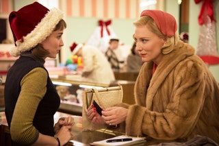 CAROL de izquierda a Rooney Mara Cate Blanchett 2015.