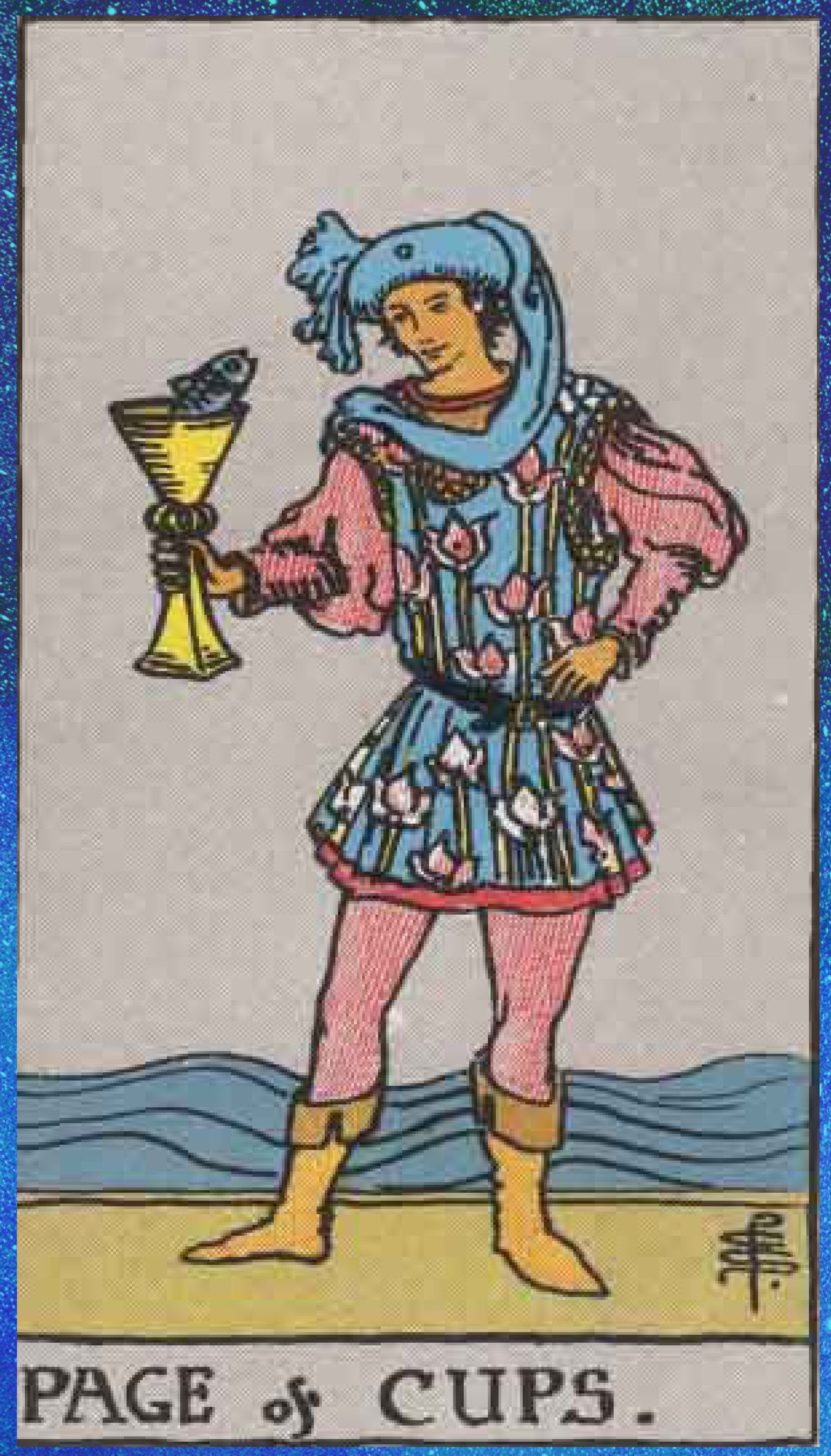 Página de tazas de cartas del tarot