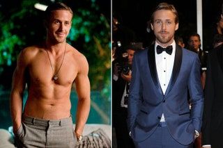 Bilden kan innehålla Ryan Gosling Människoperson Slips Accessoarer Accessoar Kostym Kappa Kläder Överrock och kläder
