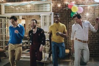 FANTJE V BAND z leve Jim Parsons Robin De Jesus Michael Benjamin Washington Andrew Rannells 2020. ph Scott...